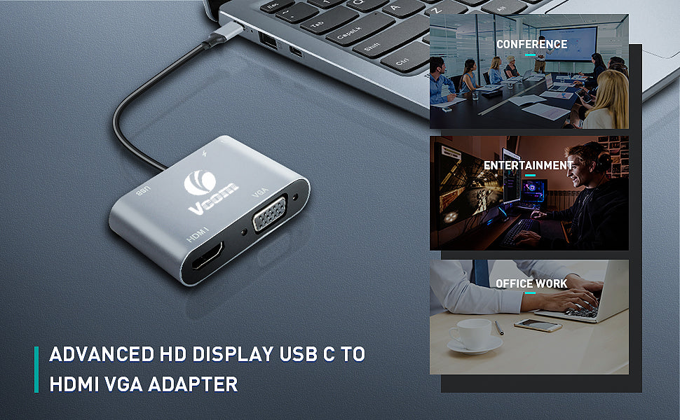 VCOM USB-C Hub 5-in-1 VAG Adapter with CarPlay Support