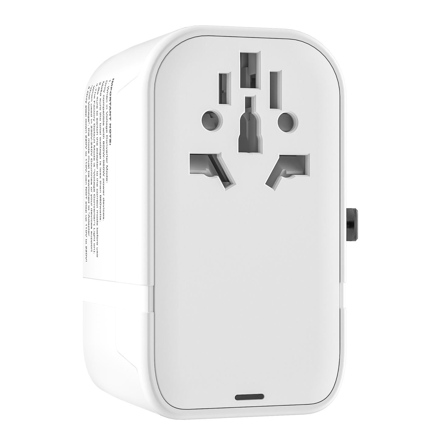VCOM Dual Mode Travel Adapter with USB Fast Charging – For 100–240V Dual Voltage Devices