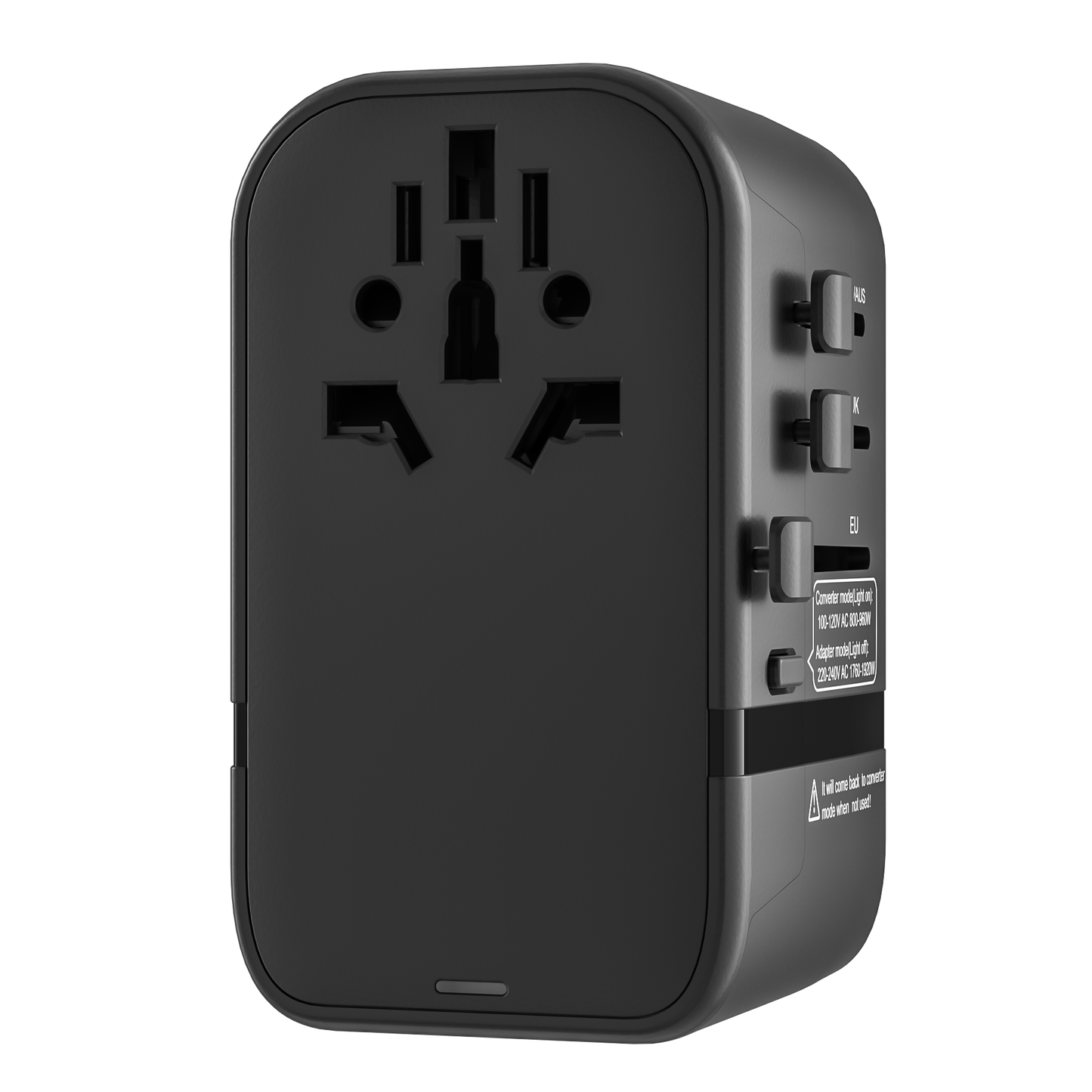 VCOM Dual Mode Travel Adapter with USB Fast Charging – For 100–240V Dual Voltage Devices