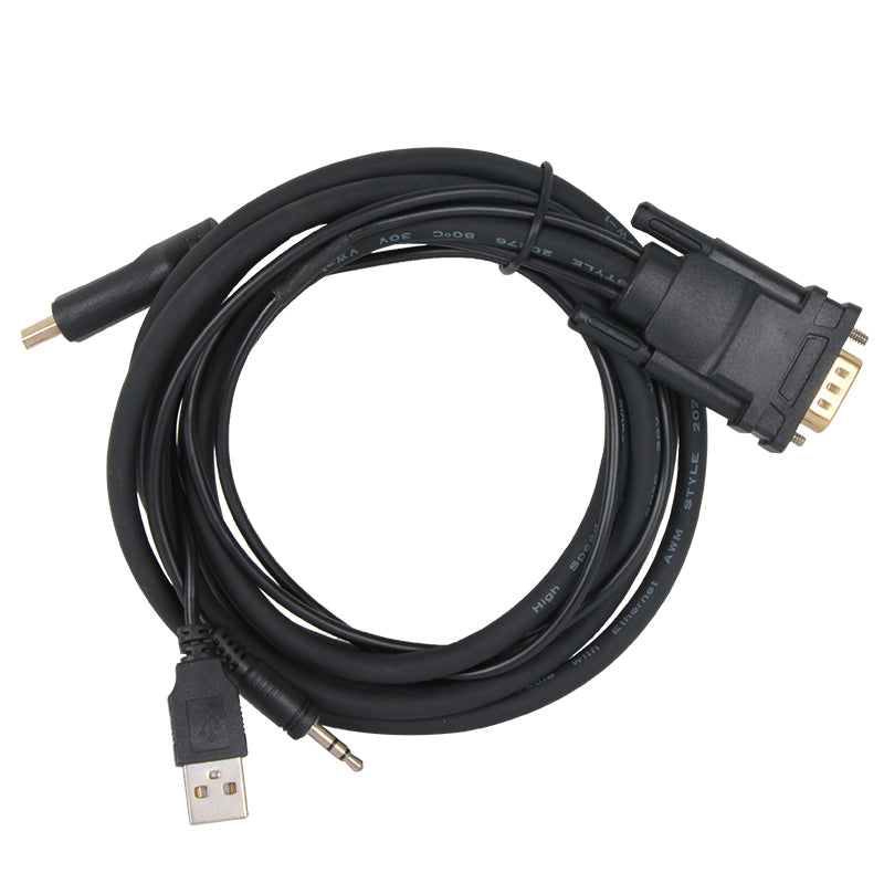 Кабель VCOM VGA-HDMI с питанием и звуком