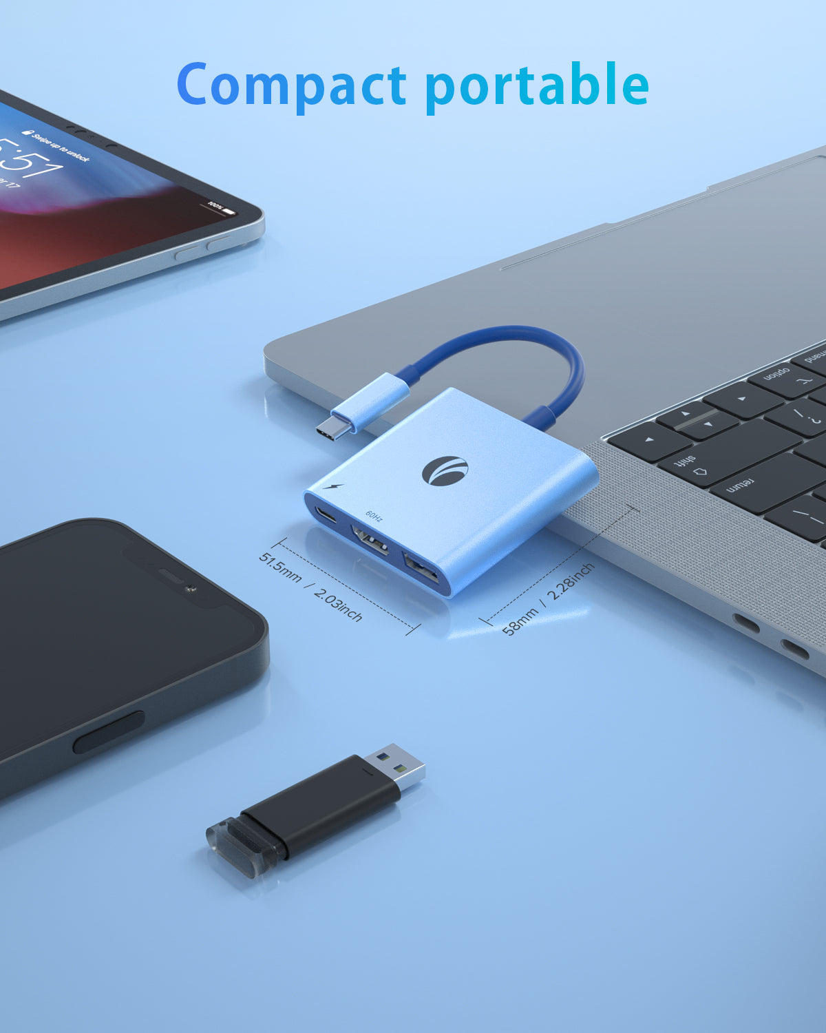 VCOM 3-in-1 4K HDMI Charging Port USB-C Hub