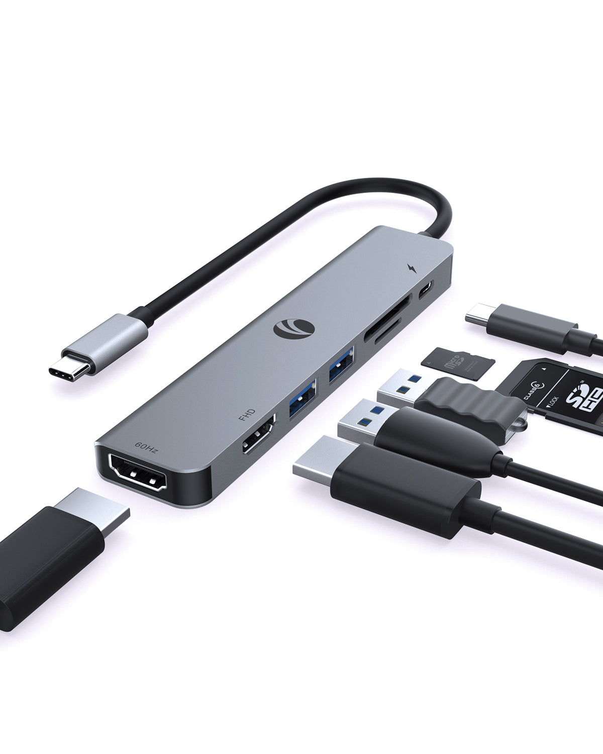 VCOM 7-in-1 Dual Monitor Docking Station USB-C Hub