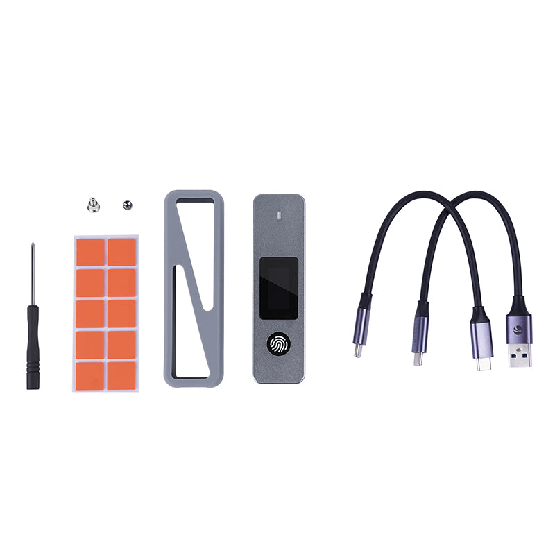 Carcasa SSD con huella dactilar para NVMe y SATA de 10 Gbps