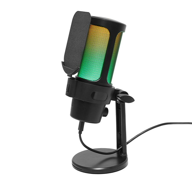 VCOM RGB USB Microphone-Black