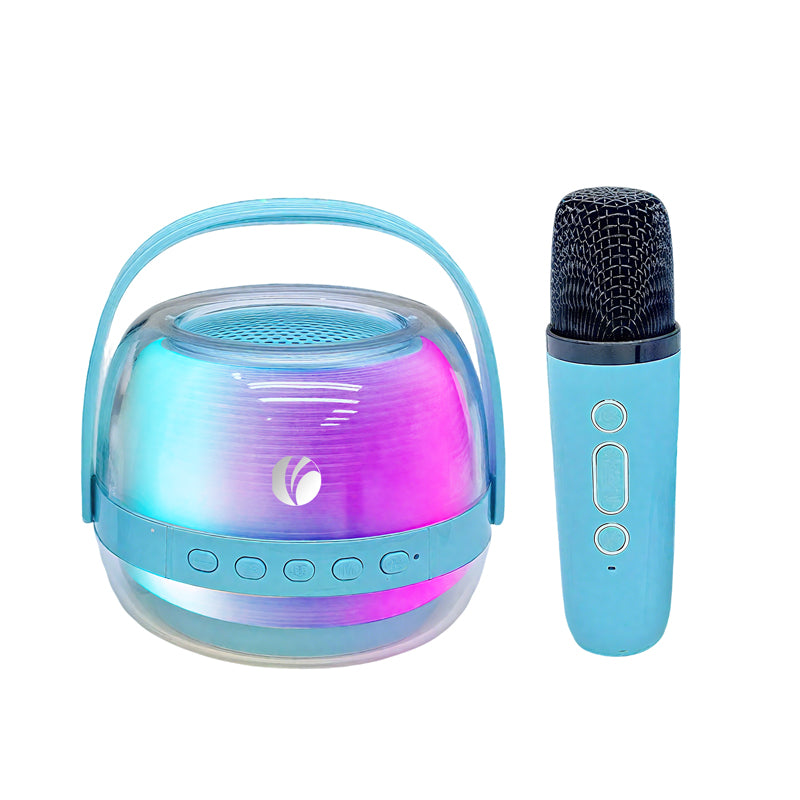 VCOM Portable Karaoke Mic for Adults/Kids – Wireless Bluetooth Microphone with Built-In Speaker