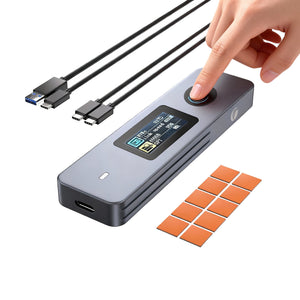 Fingerprint SSD Enclosure for NVMe & SATA 10Gbps