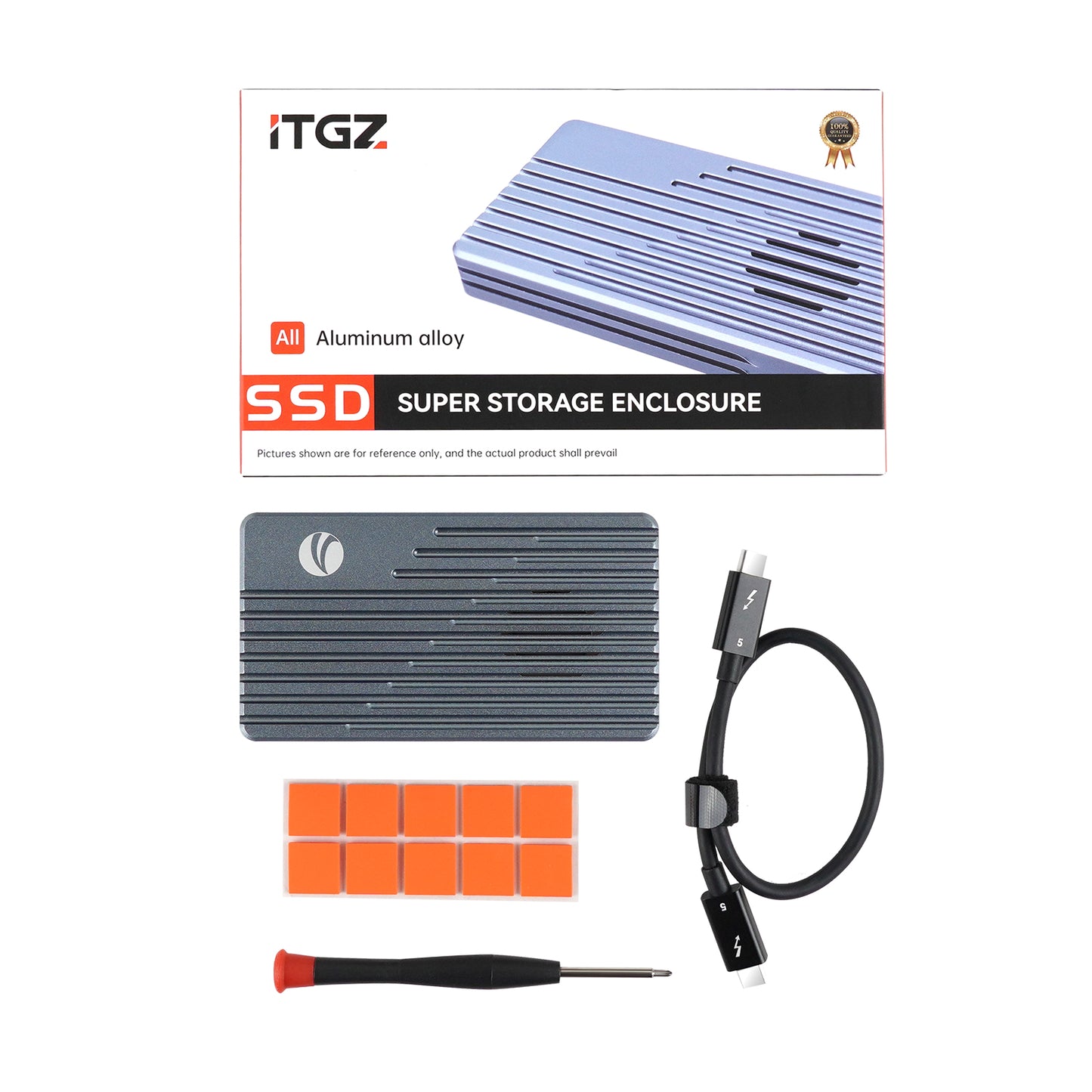 VCOM Thunderbolt 5 NVMe SSD Enclosure – 80Gbps M.2 2280 External Storage Case with Fan