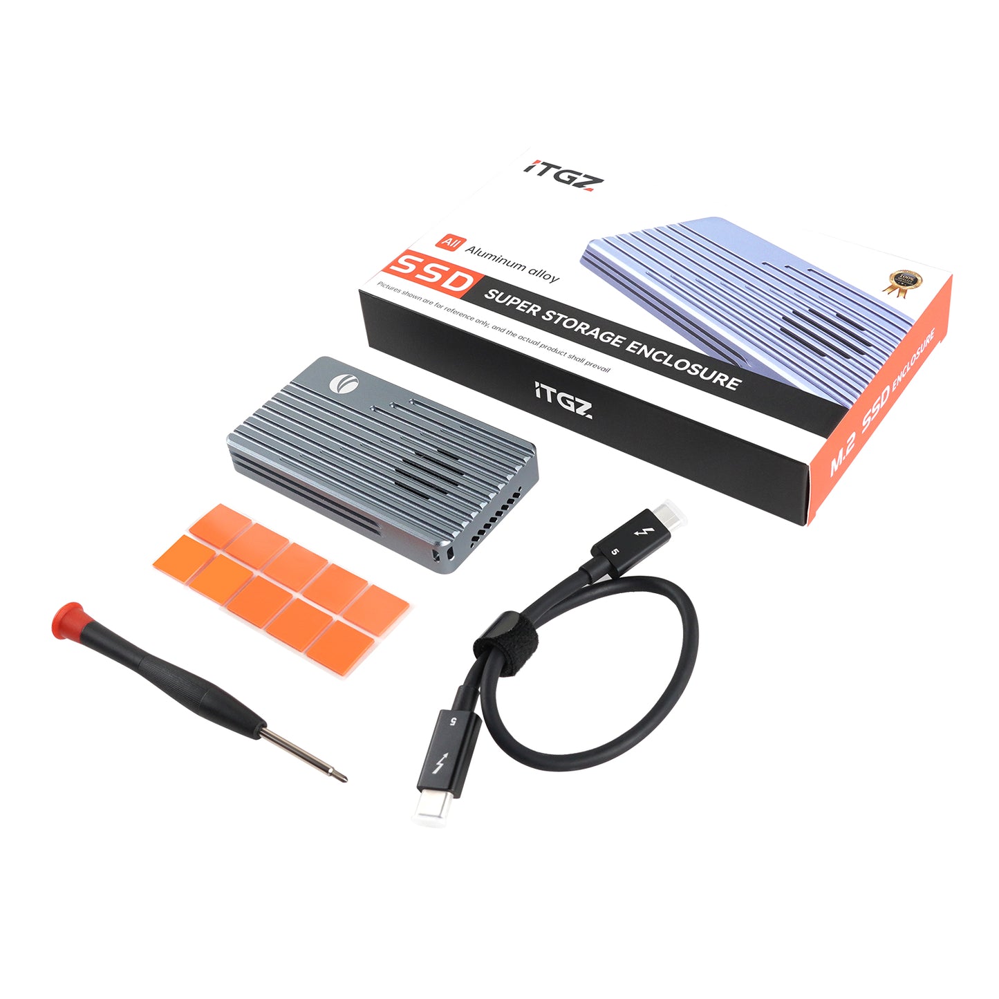 VCOM Thunderbolt 5 NVMe SSD Enclosure – 80Gbps M.2 2280 External Storage Case with Fan