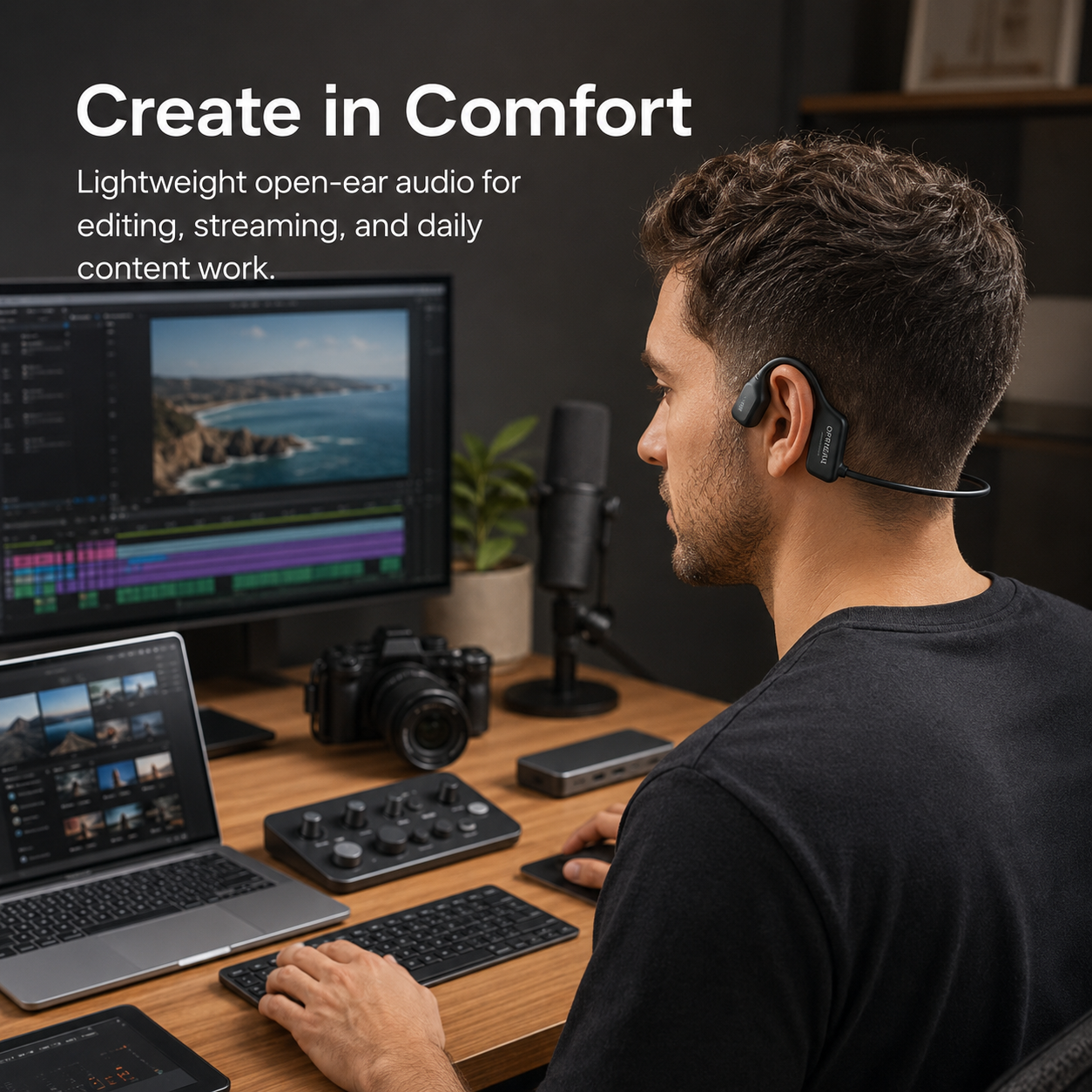 VCOM AquaBeat Pro – водонепроницаемые наушники с костной проводимостью IP68, памятью 8 ГБ и Bluetooth 5.3