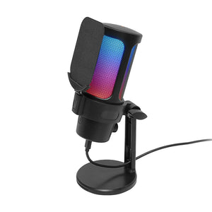 VCOM RGB USB Microphone-Black