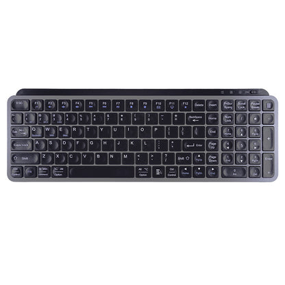 VCOM Ultra-Slim Wireless Keyboard (Bluetooth + 2.4G) – Full-Size 105-Key Rechargeable Keyboard with USB-C Charging, Compatible with Windows XP/7/8