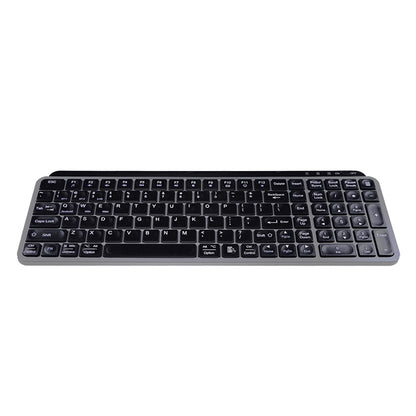 VCOM Ultra-Slim Wireless Keyboard (Bluetooth + 2.4G) – Full-Size 105-Key Rechargeable Keyboard with USB-C Charging, Compatible with Windows XP/7/8