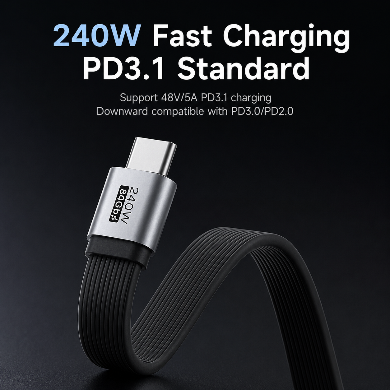 VCOM USB4 v2.0 240W Keychain Cable – 80Gbps 8K Short USB-C Cable