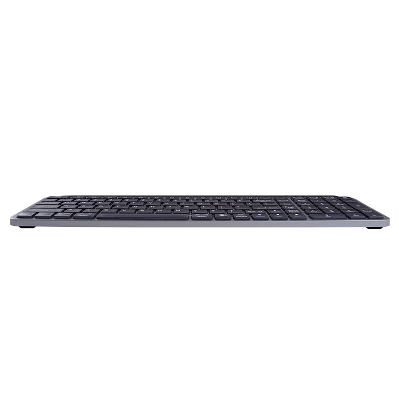 VCOM Ultra-Slim Wireless Keyboard (Bluetooth + 2.4G) – Full-Size 105-Key Rechargeable Keyboard with USB-C Charging, Compatible with Windows XP/7/8