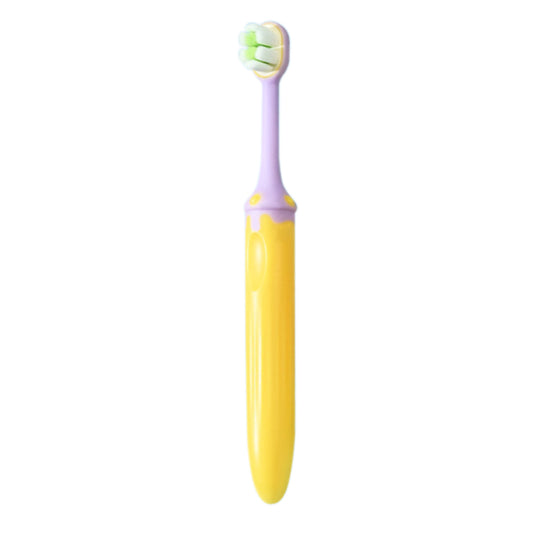 VCOM Kids Toothbrush Set for Ages 3–6 (3 Pack) – Ultra-Fine Antibacterial Bristles, Soft Grip Preschool Toothbrush with TPE Handle, Metal-Free Tufting Kids Toothbrush