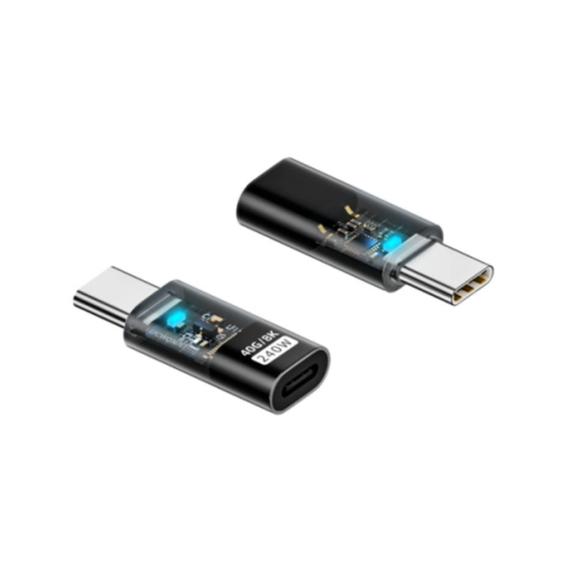 VCOM USB-C Male to Female Adapter 240W 40Gbps – Full-Function USB-C Extender with 8K@60Hz Video, Power Delivery, OTG Support, LED Indicator