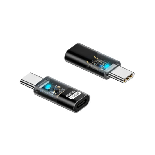 VCOM USB-C Male to Female Adapter 240W 40Gbps – Full-Function USB-C Extender with 8K@60Hz Video, Power Delivery, OTG Support, LED Indicator