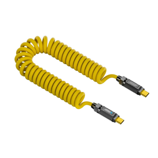 VCOM USB4 Coiled USB-C Cable 20Gbps, 140W Power Delivery Type-C Cable with 8K@60Hz Video