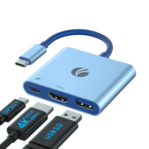 VCOM 3-in-1 4K HDMI Charging Port USB-C Hub