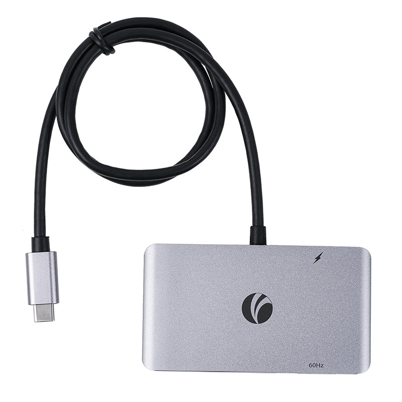 VCOM 4-in-1 USB-C Hub - 4K@60Hz + Dual 1080P, 100W PD