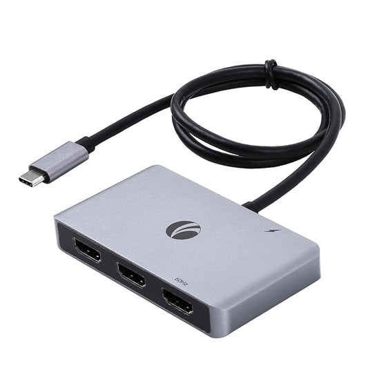 VCOM 4-in-1 USB-C Hub - 4K@60Hz + Dual 1080P, 100W PD