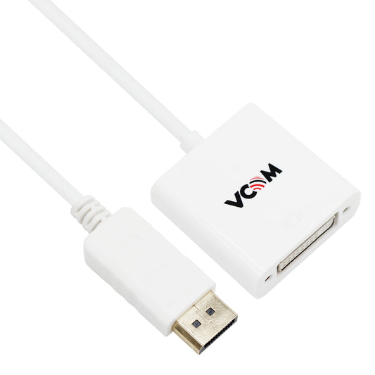 VCOM DisplayPort to DVI Cable 1080P – DP to DVI (24+5) Adapter Cable, Gold-Plated Connector, 1080P@60Hz / 2160P@24Hz