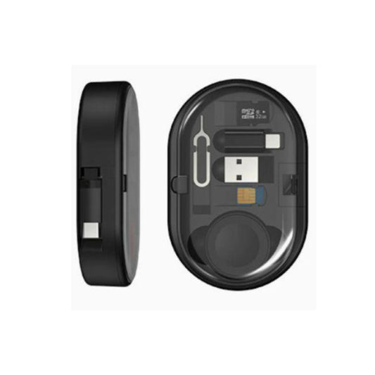 VCOM Retractable USB-C Cable with Adapter Kit, 60W Type-C Charging Cable with Lightning Adapter, USB-A to USB-C Adapter, Apple Watch Wireless Charger, SIM Card Storage & Phone Stand
