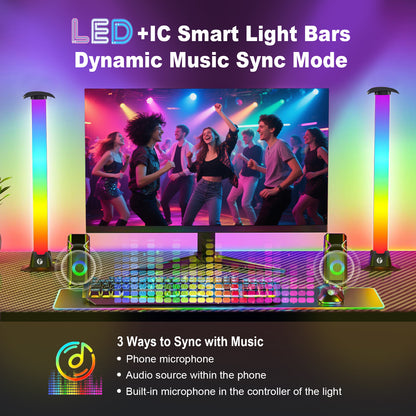 VCOM RGB Ambient Light Bar – Dynamic LED Mood Lamp with Sound Sync, Remote & Inline