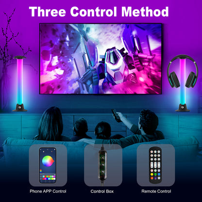 VCOM RGB Ambient Light Bar – Dynamic LED Mood Lamp with Sound Sync, Remote & Inline