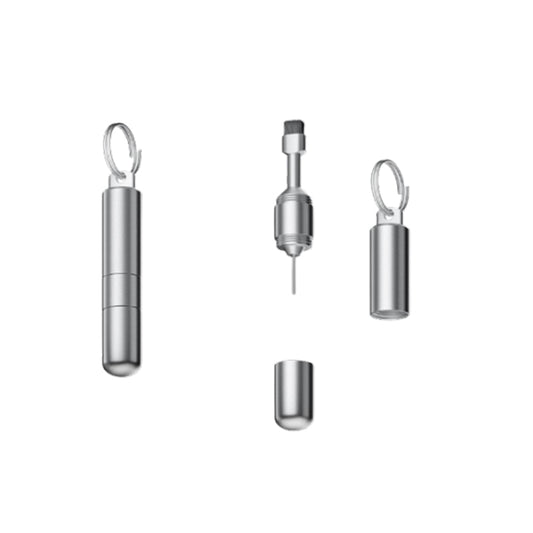 VCOM Twist-Open SIM Ejector Tool with Cleaning Brush, Aluminum Alloy 2-in-1 SIM Card Removal Pin, Compact Phone & Tablet Maintenance Tool