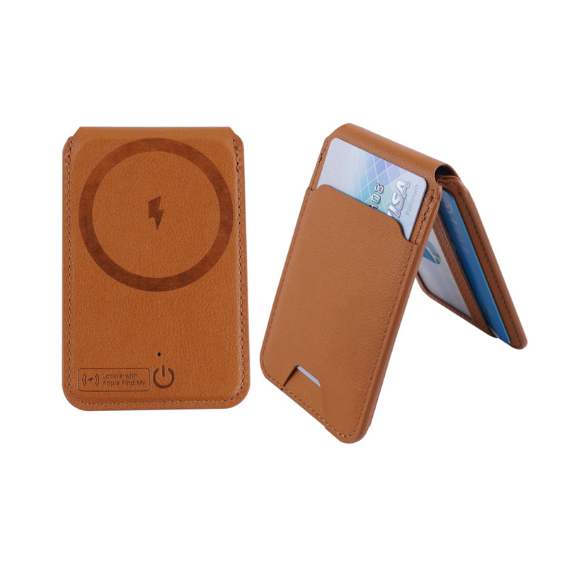 VCOM Magnetic Wallet Stand with Find My Network & MagSafe Wireless Charging, Apple MFi Certified Card Holder with Stand