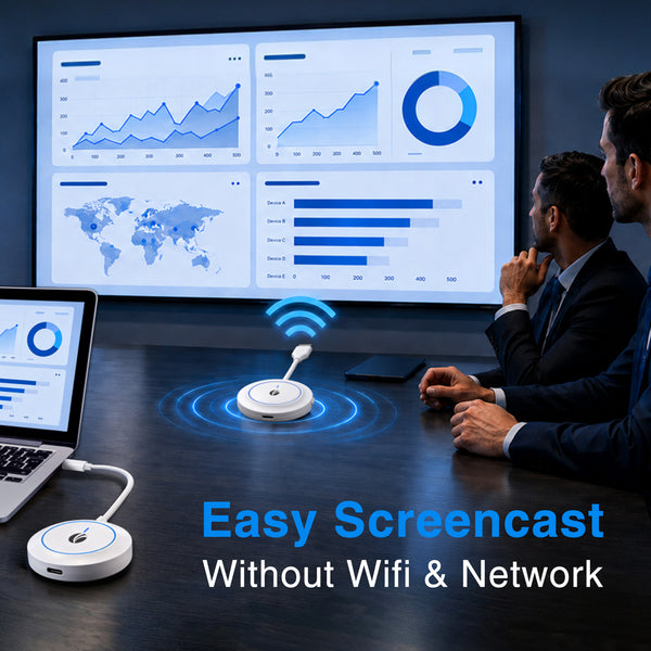 Wireless screen casting, concerned about poor security of public WiFi?