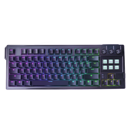 VCOM StreamControl Mechanical Keyboard – 78-Key Hotkey Deck with RGB & Custom Trigger Screen