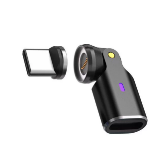 VCOM 240W Rotating USB-C Adapter – L-Shaped USB-C to USB-C Right Angle Adapter with 360° & 180° Rotation, 480Mbps Data Transfer, OTG Support