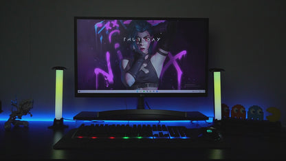 VCOM RGB Ambient Light Bar – Dynamic LED Mood Lamp with Sound Sync, Remote & Inline